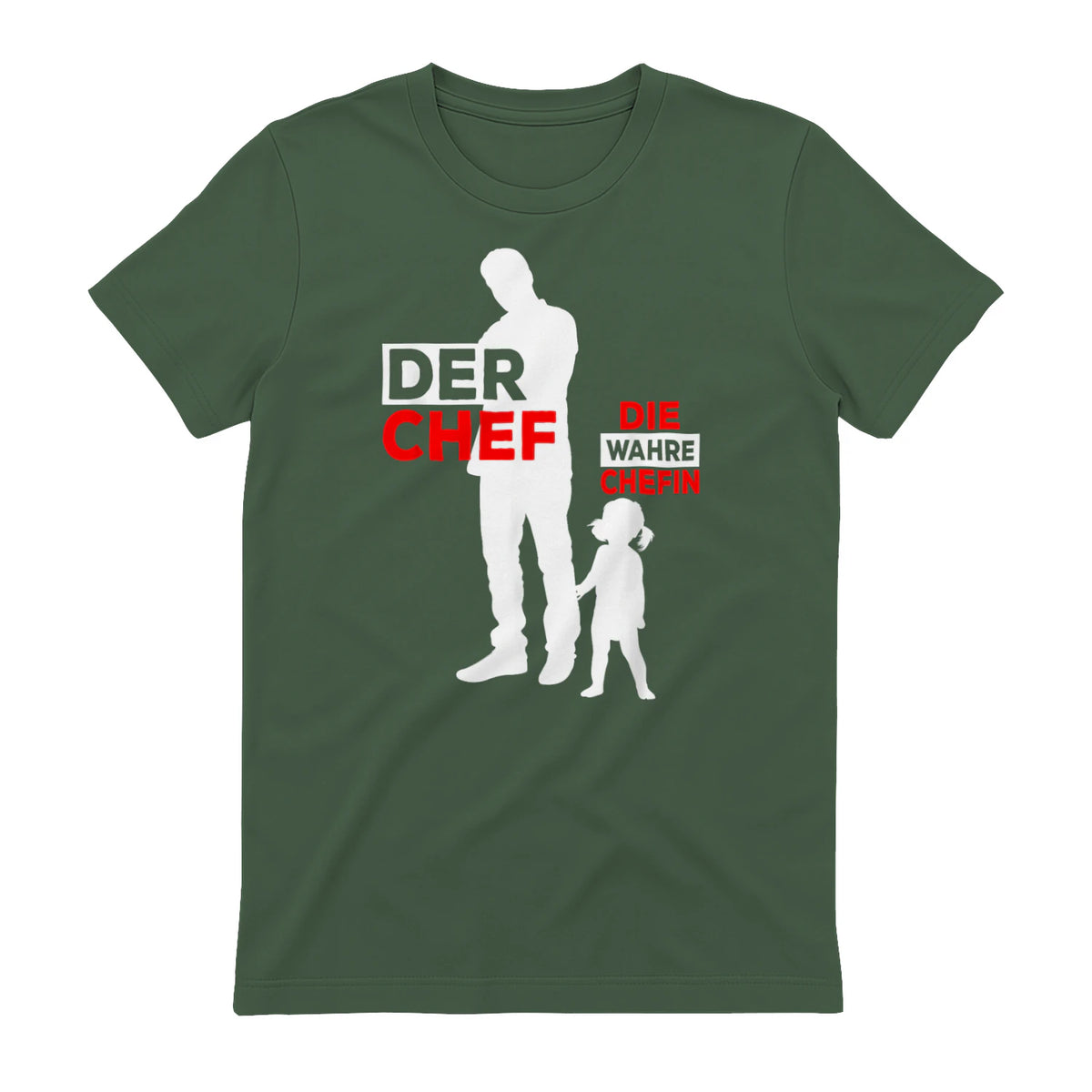 Vater Tochter Partnerlook Vatertag Papa Tochter in Military Green - back view