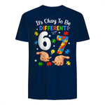 Six Seven Autism Awareness T-Shirt in Navy - back view