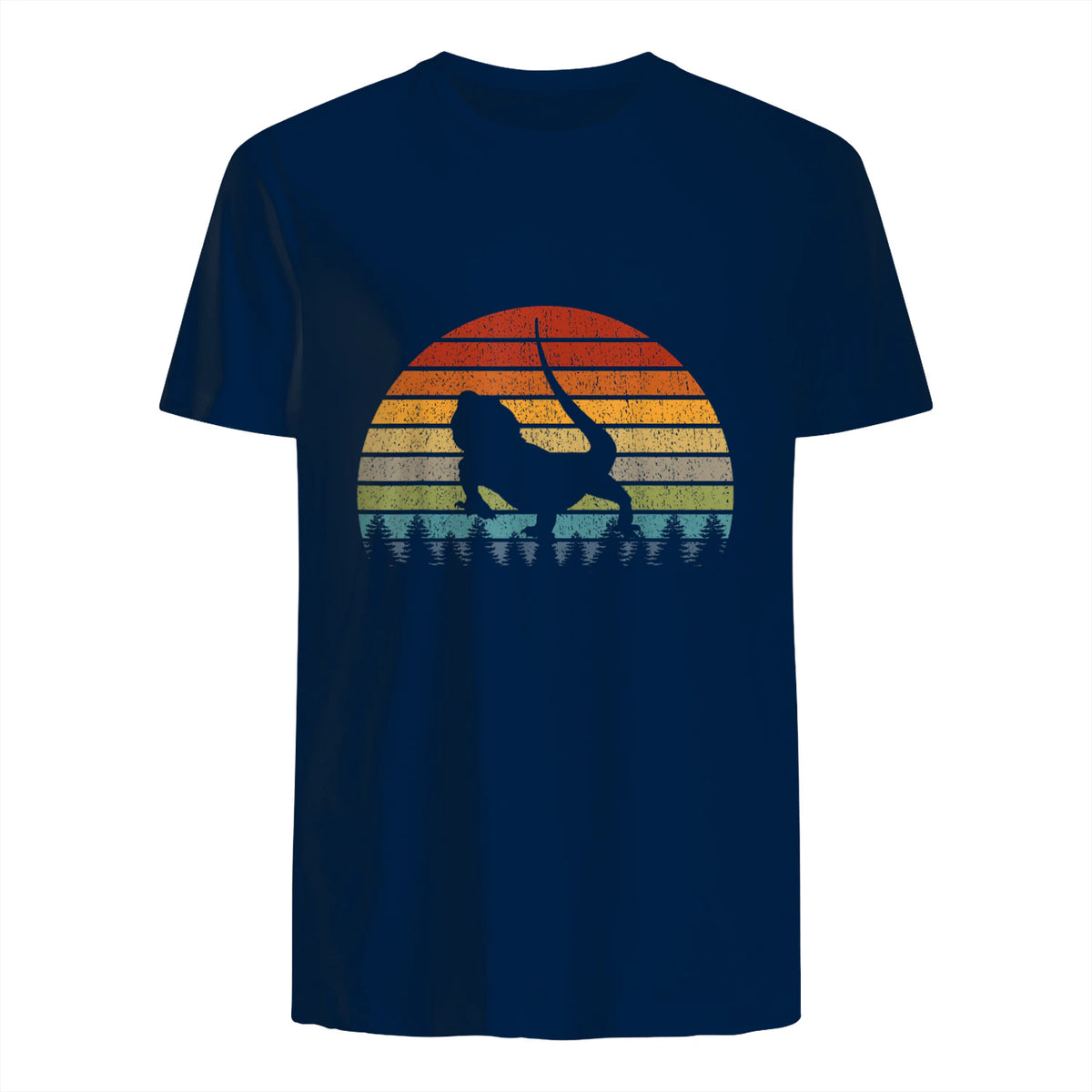 Dragon barbu - Graphique rétro - Lover vintage in Navy - back view