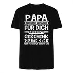 Papa und Vater Motiv, Lustiger Spruch, Herren Vatertag Halbarm T-Shirt in Black - back view