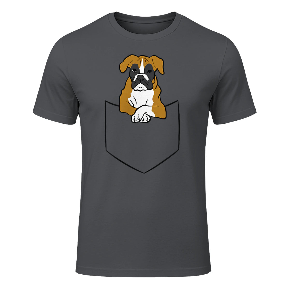 Chien Boxer dans la poche Chien Boxer in Charcoal - front view