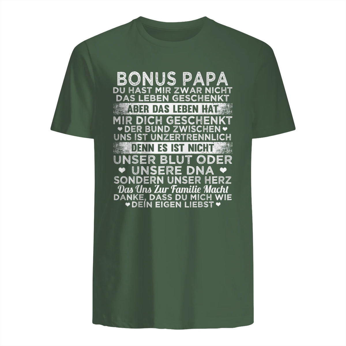 Bonus Papa du hast mir zwar nicht das leben geschenkt Spruch in Military Green - back view