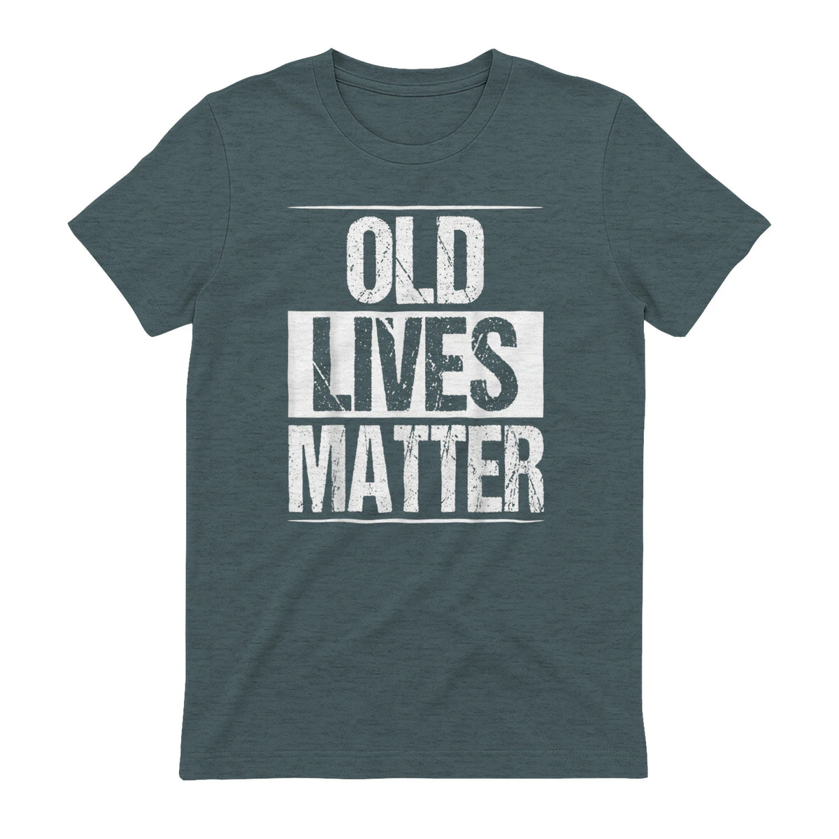 Old Lives Matter Funny Dad Birthday Gift T-Shirt in Dark Heather - back view
