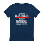 Elektriker Fun Geschenkidee - Herren Schwarz S - Kurzarm - Casual Funny Slogan Electrician in Navy - back view
