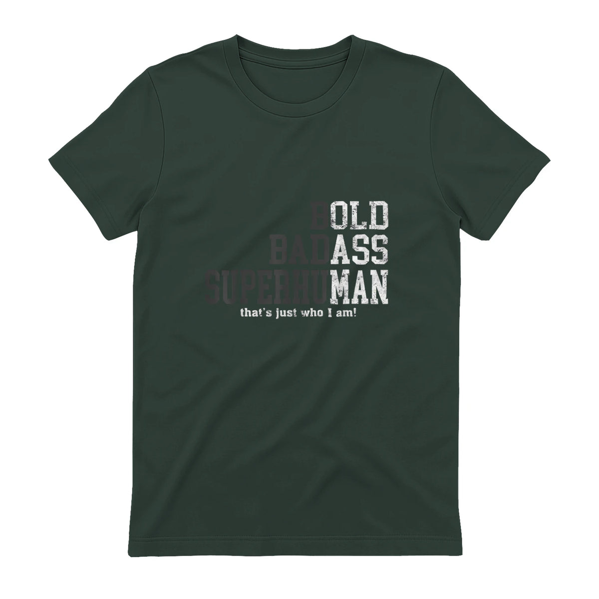 Funny Dad Husband Father's Day T-Shirt in Forest Green - back view