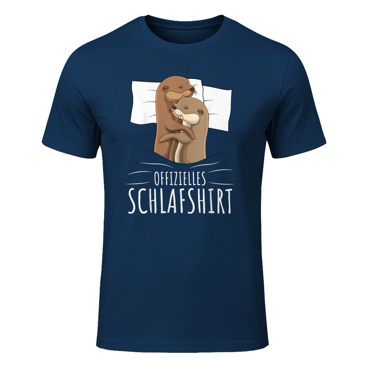 Offizielles Schlafshirt Otter Schlafanzug Seeotter in Navy - front view