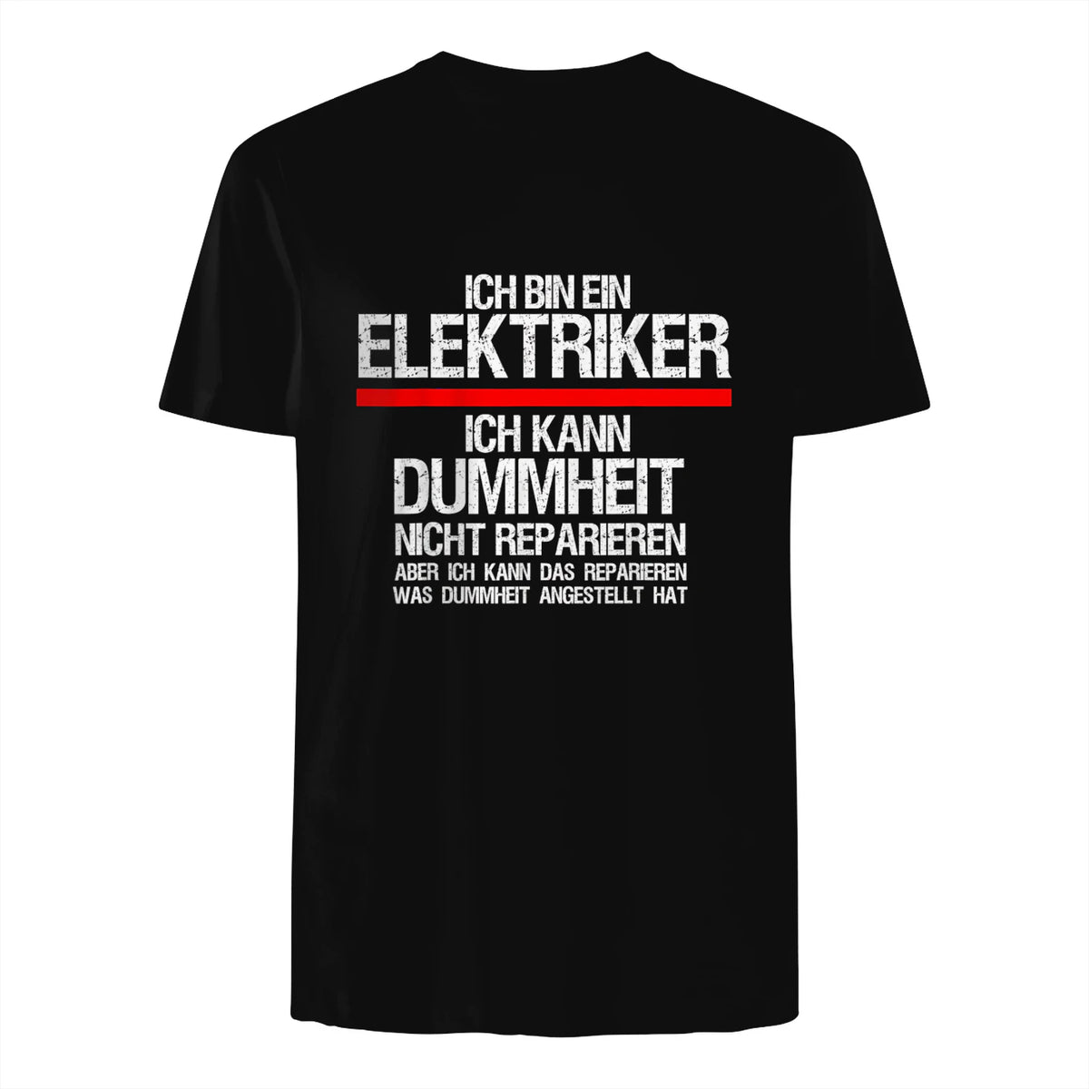 Elektriker Fun Geschenkidee - Herren Schwarz S - Kurzarm - Casual Funny Slogan Electrician in Black - back view