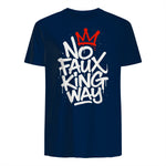 No Faux King Way T-Shirt in Navy - back view