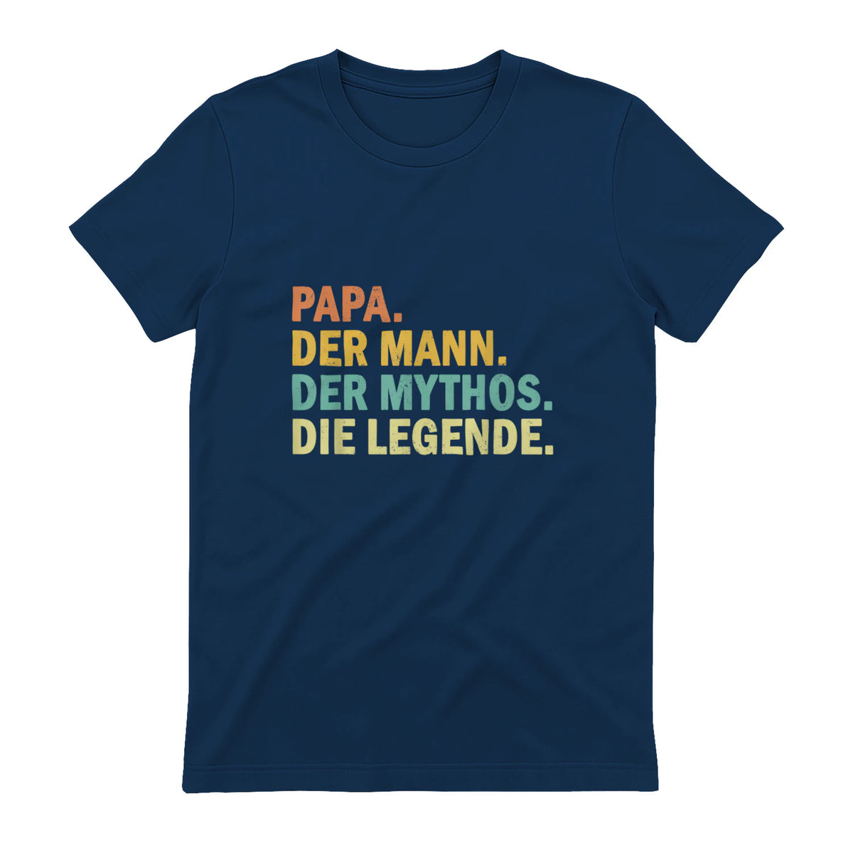 Geschenke für Väter Papa Der Mann Der Mythos Die Legende Classic Fit Novelty Short-sleeve Schwarz S Vate in Navy - back view