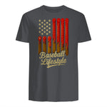 Baseball Lifestyle Apparel Youth Baseball Drip Ice Cream T-Shirt in Charcoal - back view
