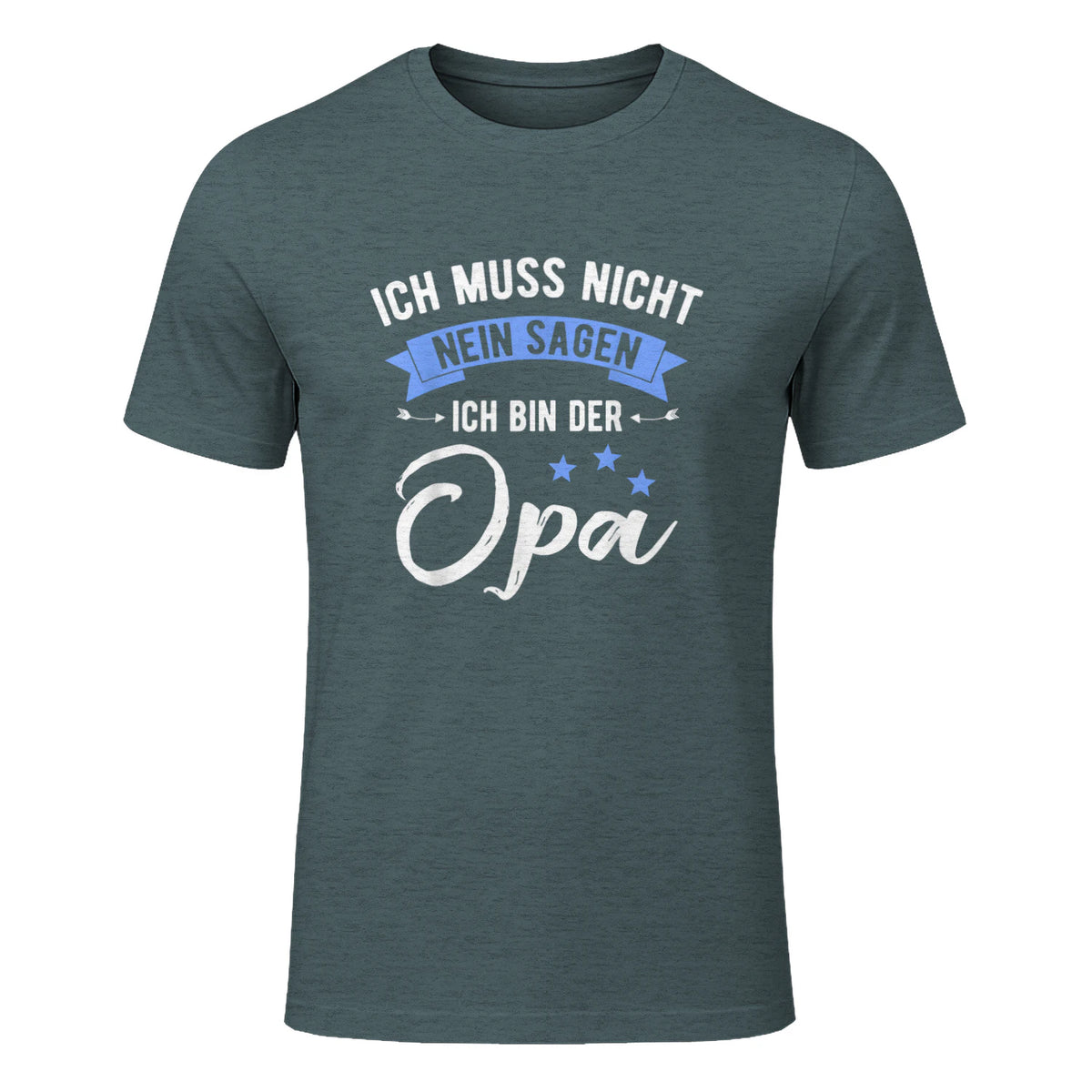 Ich Muss Nicht Nein Sagen Ich Bin Der Opa Lustiges in Dark Heather - front view