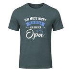 Ich Muss Nicht Nein Sagen Ich Bin Der Opa Lustiges in Dark Heather - front view
