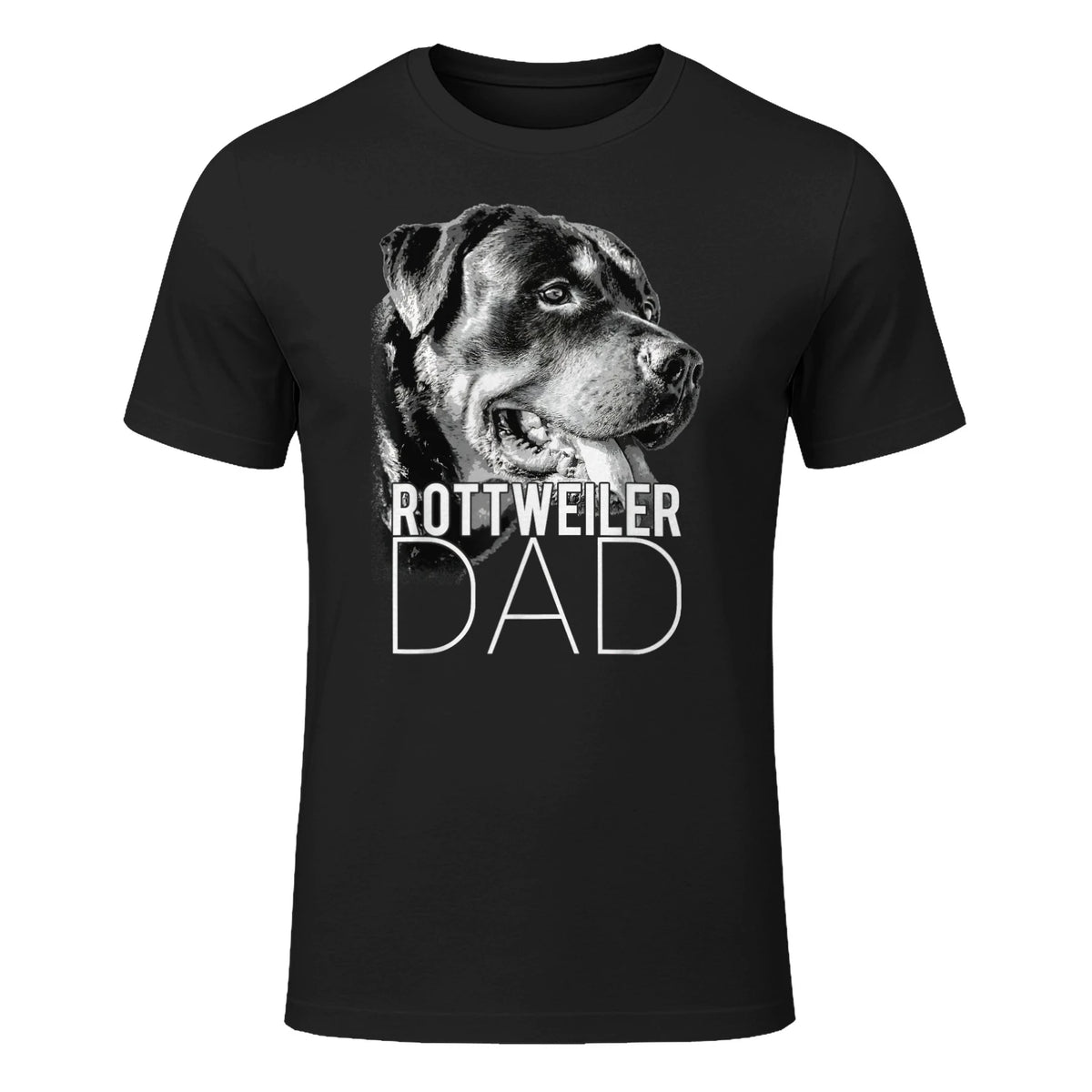 Dog Dad Rottweiler – Chiens Papa in Black - front view