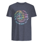 Autism Mama Life Some Days I Rock It Some Days It Rock Me in Heather Navy - back view