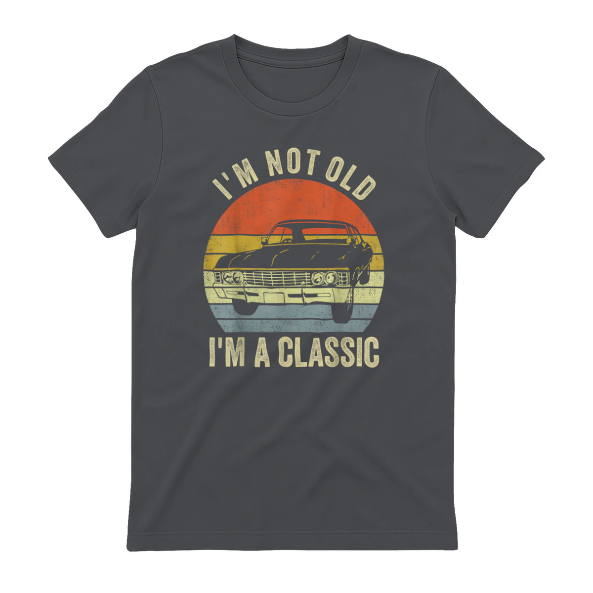 I'm Not Old Just Classic Funny Fathers Day Gift Dad T-Shirt in Charcoal - back view