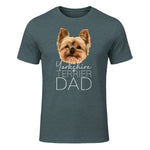 Dog Dad Yorkshire Terrier – Chien Papa in Dark Heather - front view