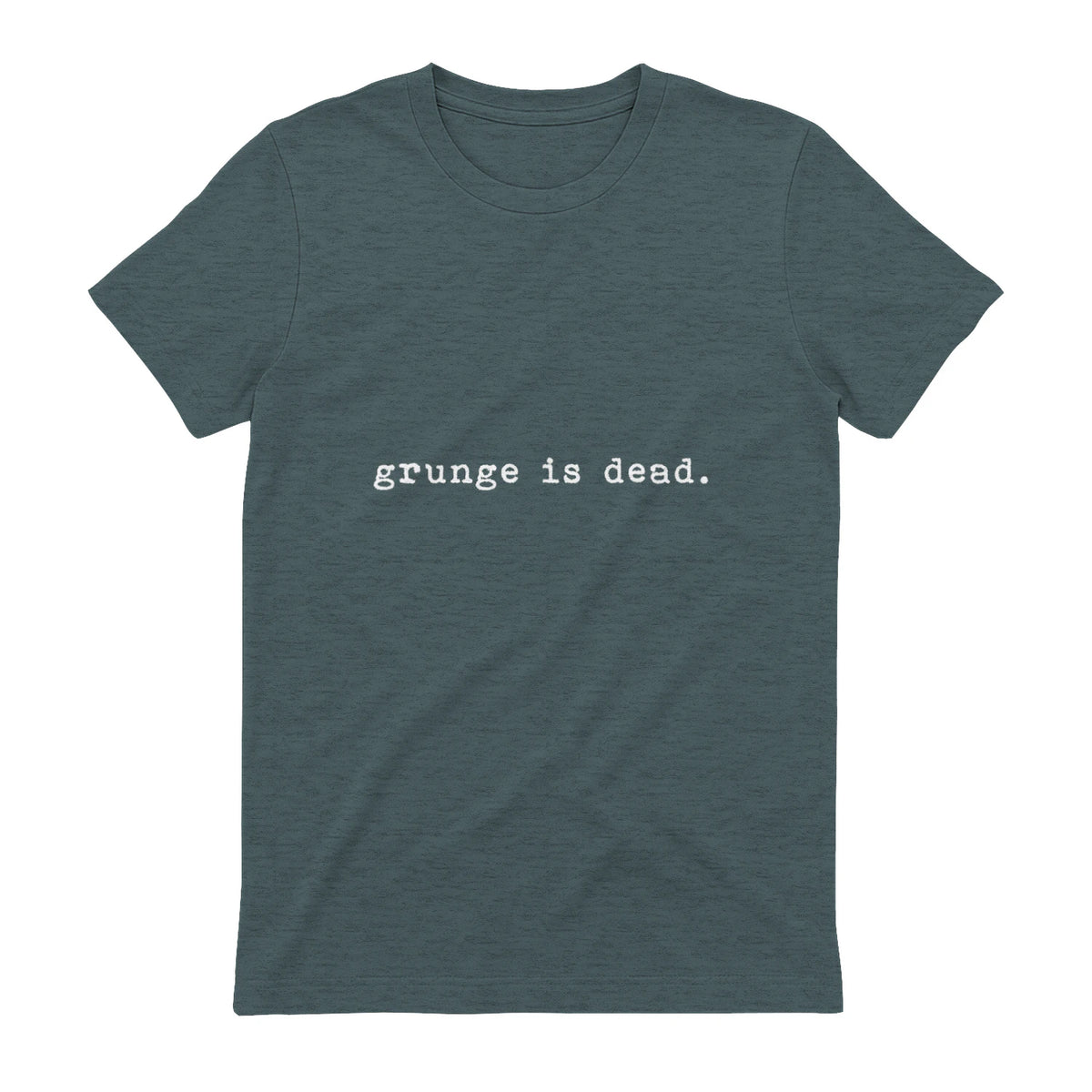 Chemises de soirée rock des années 90 Grunge Is Dead Novelty Saying Funny in Dark Heather - back view