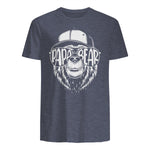 Grandfather Grandpa Son Daughter Children Gift Vatertag Schwarz Small Classic Fit Cartoon Bär Family Män in Heather Navy - back view