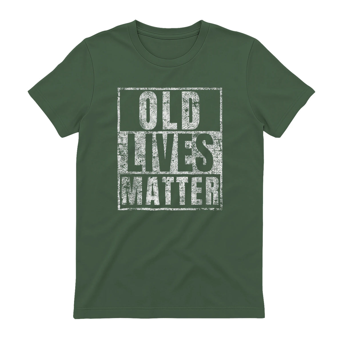 Old Lives Matter Funny Birthday Party Gag Gift for Dad in Military Green - back view