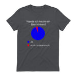 Lustiges Bier Shirt I Alkohol Trinken Party Fest Wein in Charcoal - back view