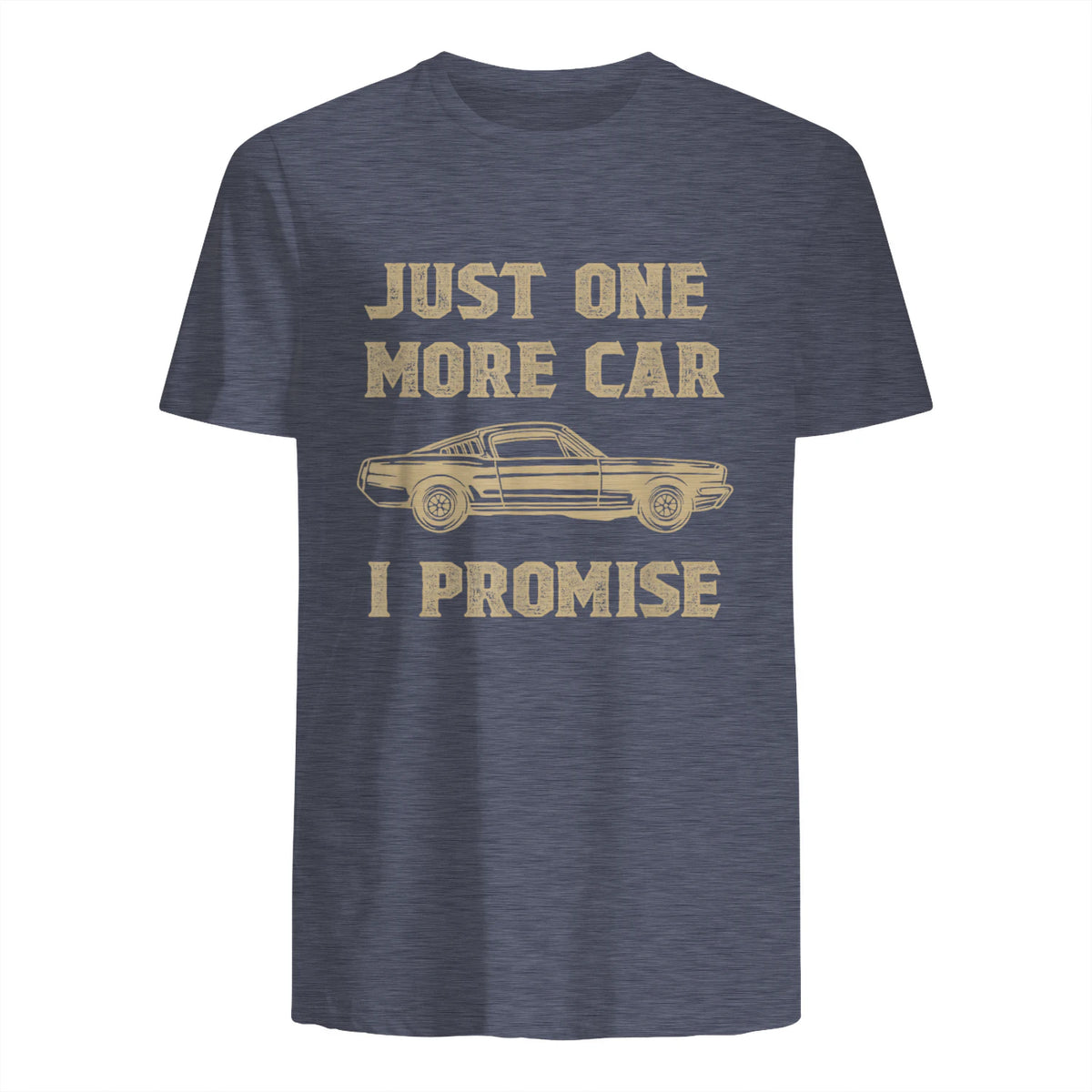 Design for Car Lovers & Mechanics One More Car Part Promise in Heather Navy - back view