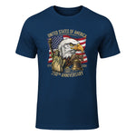 Anniversary Eagle Liberty Bell T-Shirt in Navy - front view