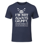 I'm not always grumpy, sometimes I'm on my in Heather Navy - front view