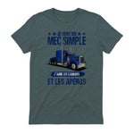 Camion et Routier, mec Simple, Chauffeur Poids Lourds in Dark Heather - back view