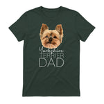 Dog Dad Yorkshire Terrier – Chien Papa in Forest Green - back view