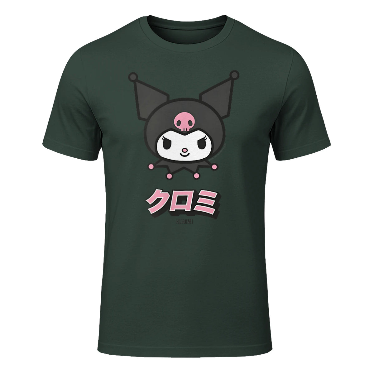 Kuromi Sanrio Character Classic Japan Design in Forest Green - front view
