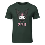 Kuromi Sanrio Character Classic Japan Design in Forest Green - front view