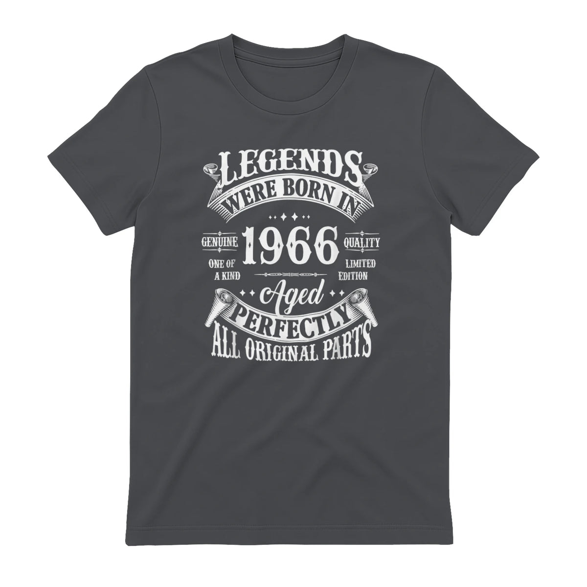Vintage Sixtieth Birthday Shirt T-Shirt in Charcoal - back view
