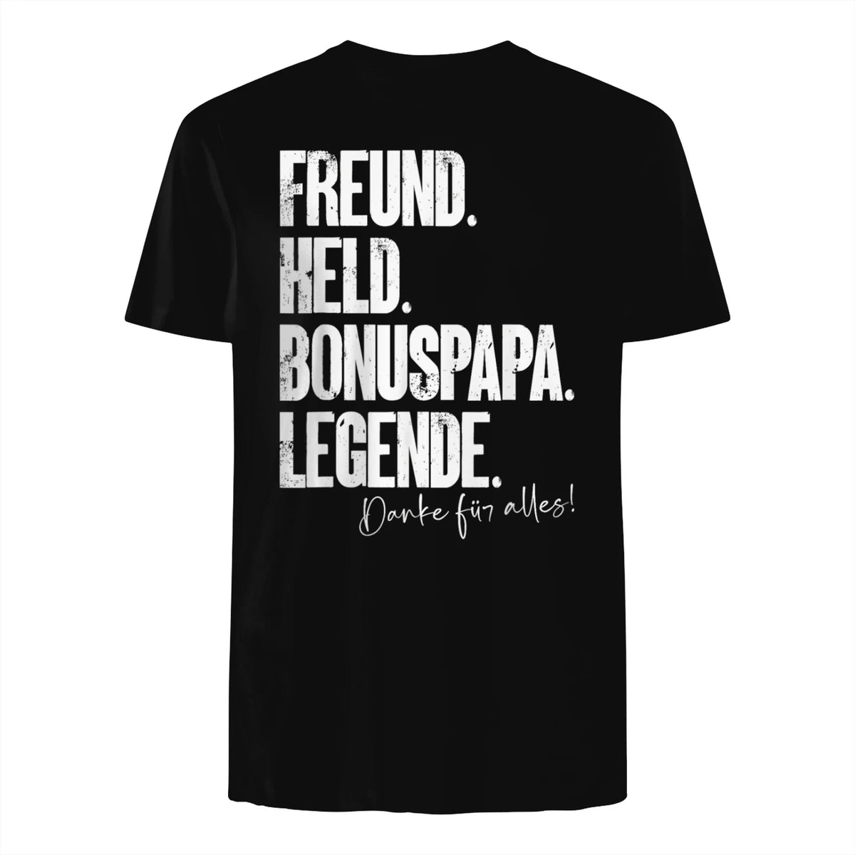 Bonuspapa Bester Stiefpapa Stiefvater Bonus Papa T-Shirt in Black - back view