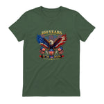 American Independence Day Anniversary T-Shirt in Military Green - back view