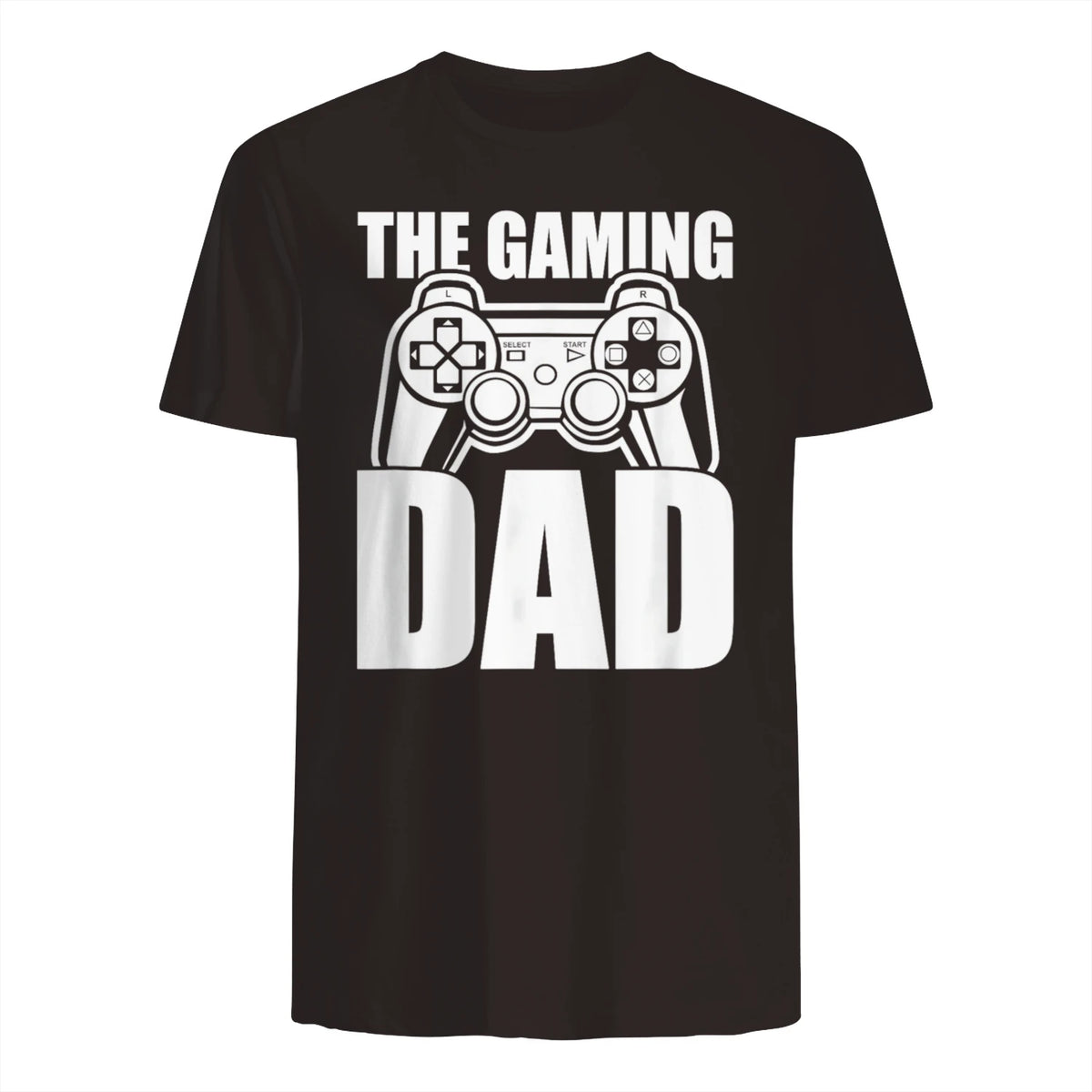 The Gaming Dad Game Controller Spruch Geschenkidee Vatertag T-Shirt in Dark Chocolate - back view