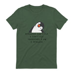 Funny Penguins T-shirt Woman Man Children Gift in Military Green - back view