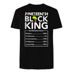 Juneteenth Black King Nutritional Facts Melanin Men Father in Black - back view