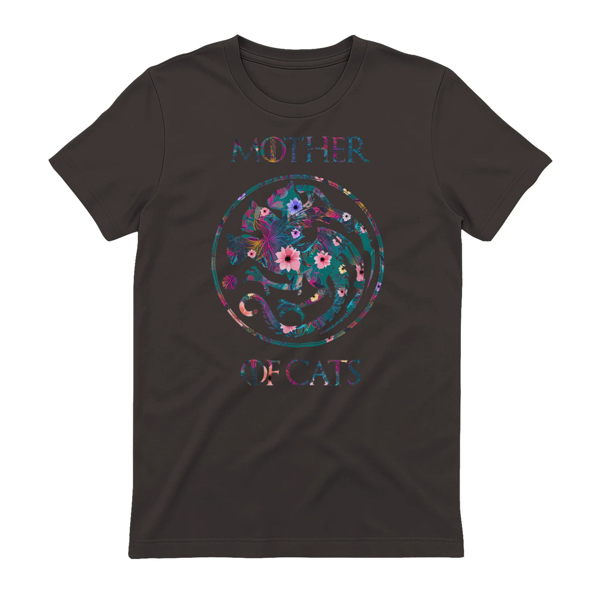 Mother of Cats Shirt T-Shirt in Dark Chocolate - back view