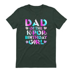 K-Pop Girl Dad T-Shirt in Forest Green - back view
