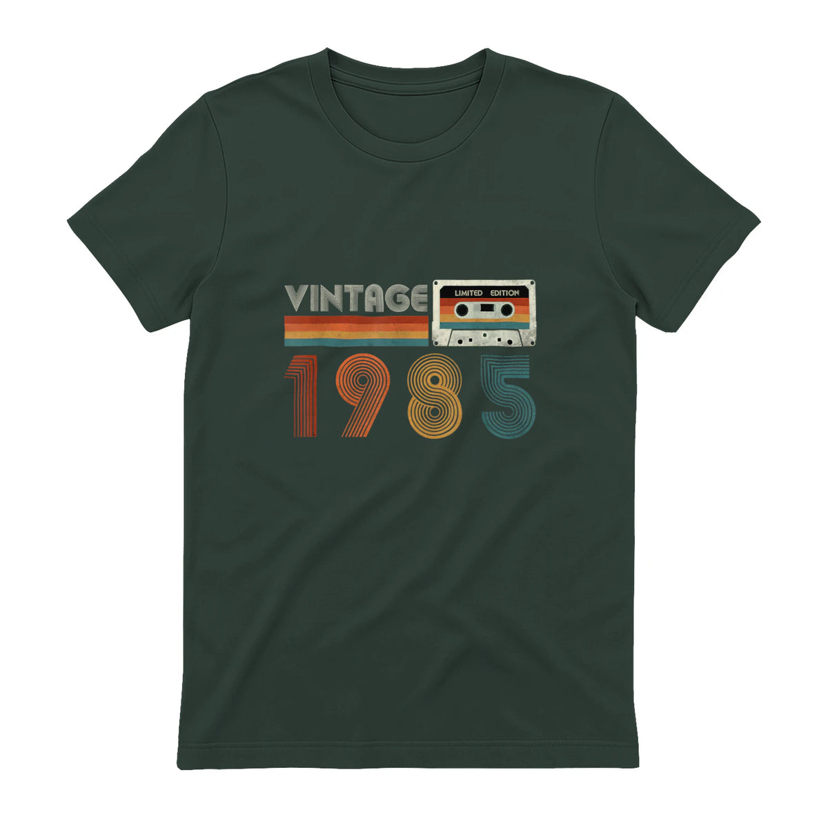 Cassette rétro Vintage 1985 en édition limitée Birthday 39 in Forest Green - back view