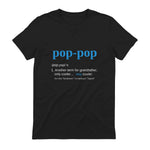 Pop Pop Gifts Grandpa Fathers Day in Black - back view