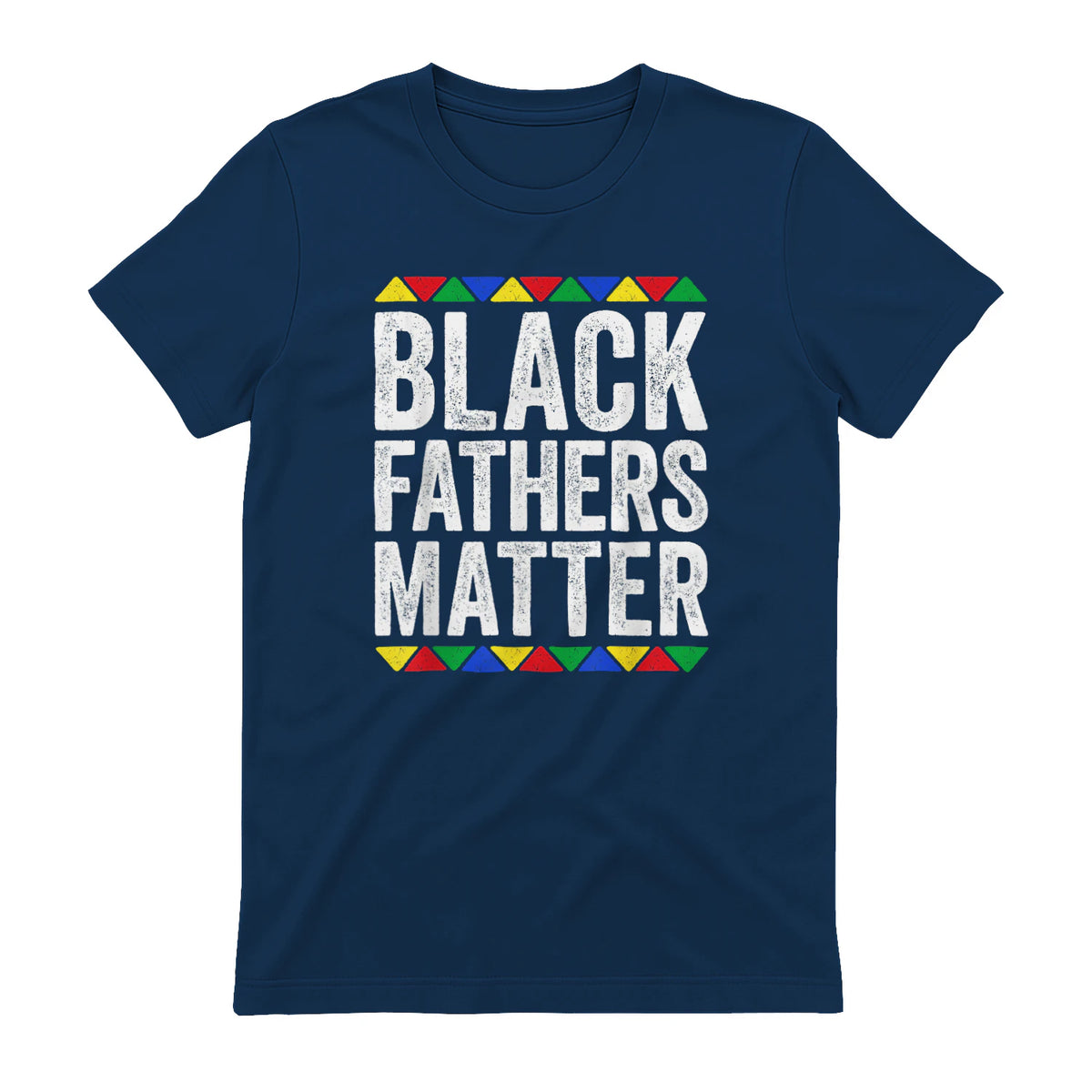 Black Fathers Matter Shirt Black History Month in Navy - back view