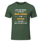 Départ Métier Super Patron Humour Beau Gosse Patron in Military Green - front view