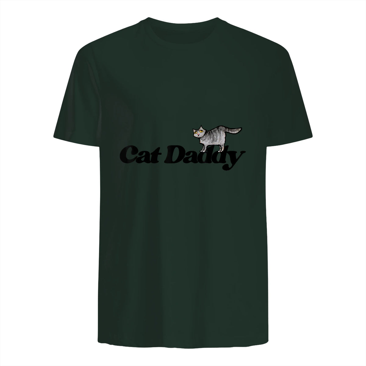 Chat Daddy drôle chat papa drôle chat papa humour fête des pères père in Forest Green - back view