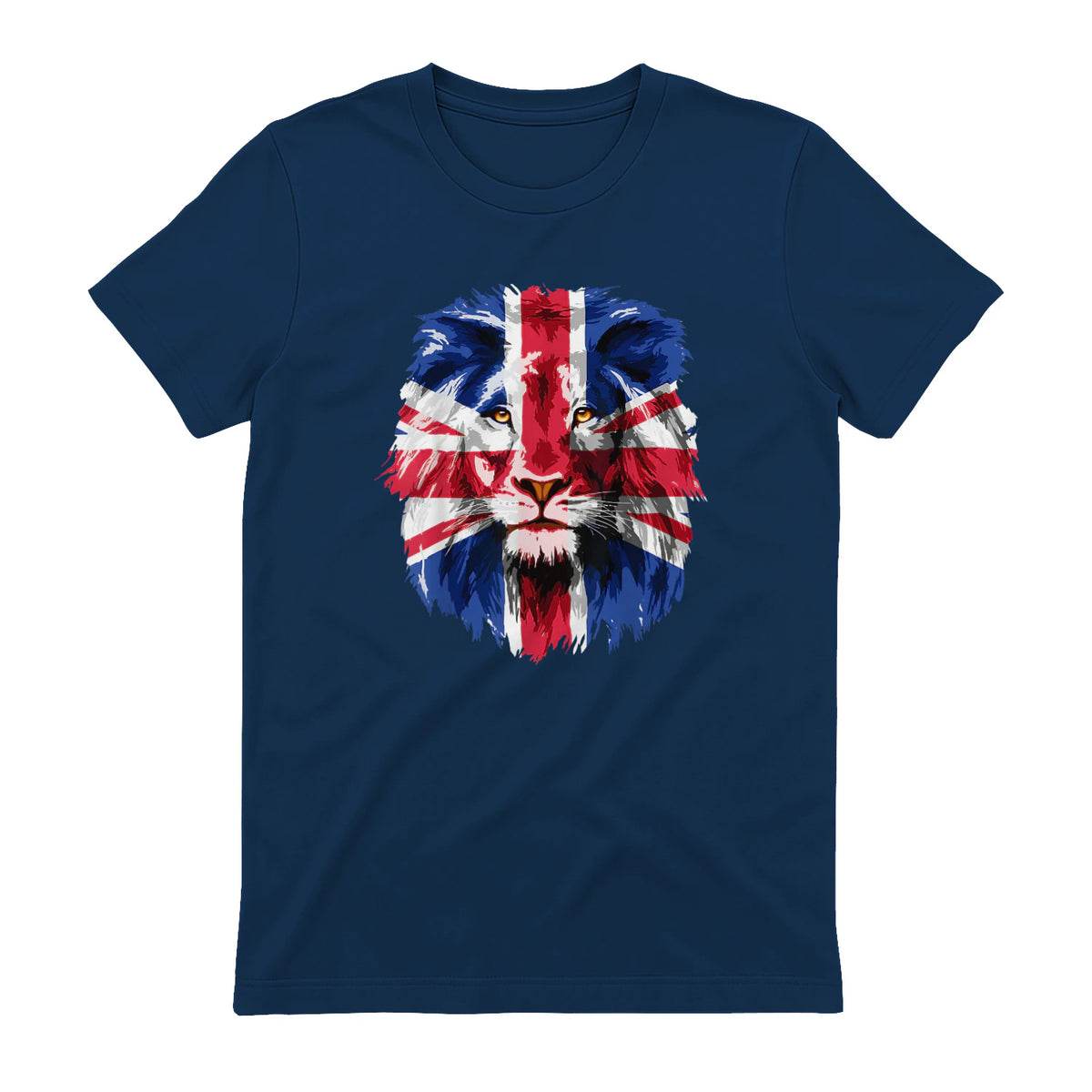 Union Jack UK Flag Lion Face Great Britain Union Jack Flag in Navy - back view