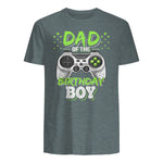 Dad of The Birthday Boy Matching Video Gamer Birthday Party in Dark Heather - back view