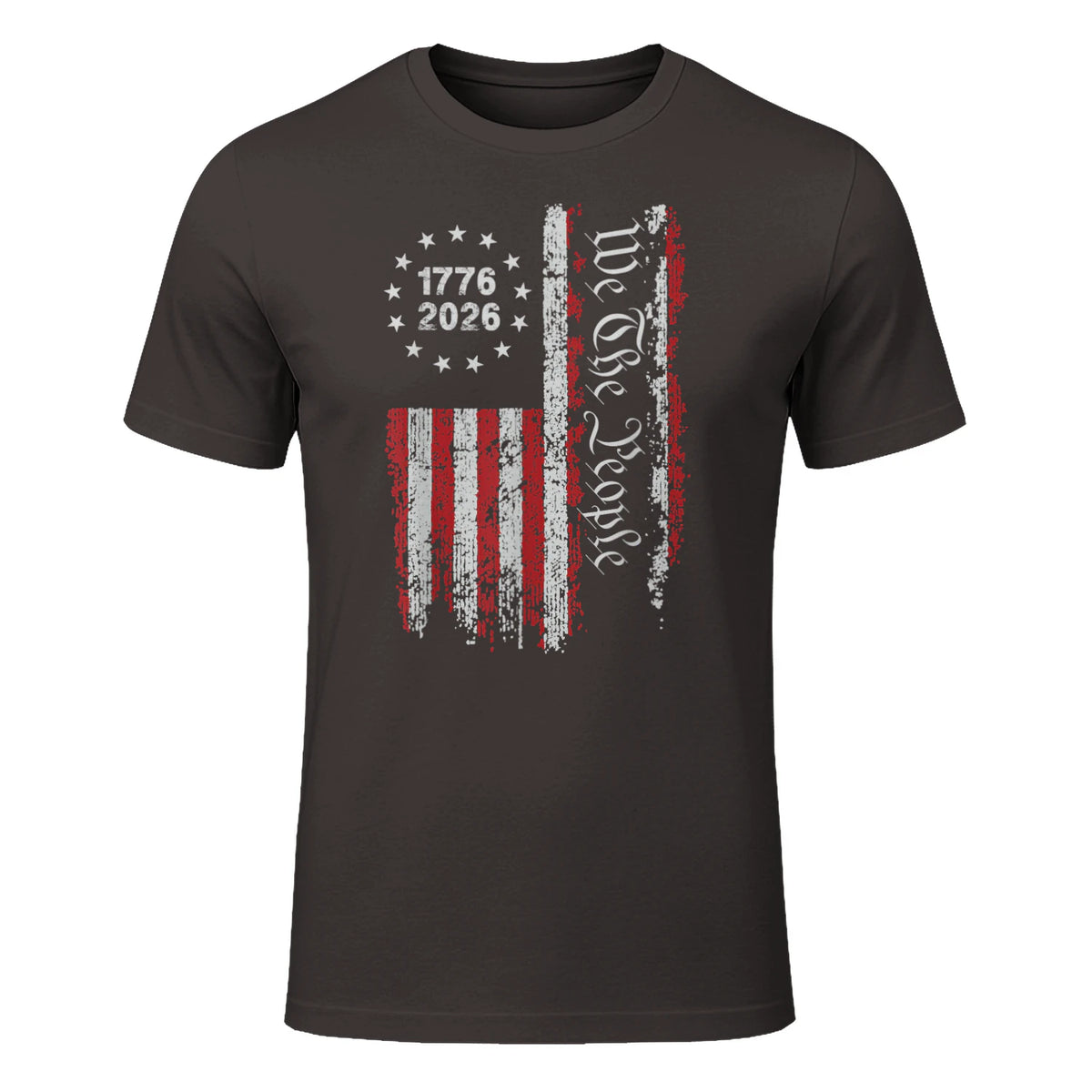 Independence Day Freedom T-Shirt in Dark Chocolate - front view