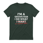 I Do What My Daughter Wants Dad T-Shirt in Forest Green - back view