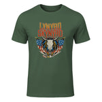 Lynyrd Skynyrd - Americana Steer Skull T-Shirt in Military Green - front view