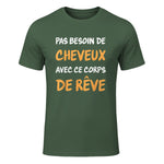 Calvitie Humour Papa Chauve in Military Green - front view